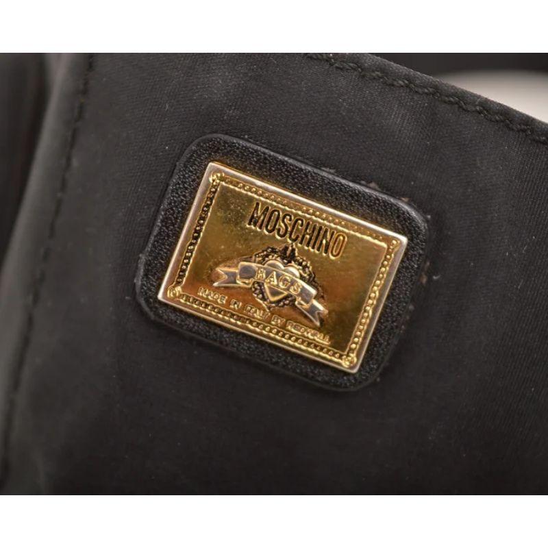 Vintage Moschino 1990's Black Nylon Gold letter Bum bag - Waist Belt Pouch Bon état - En vente à Sheffield, GB