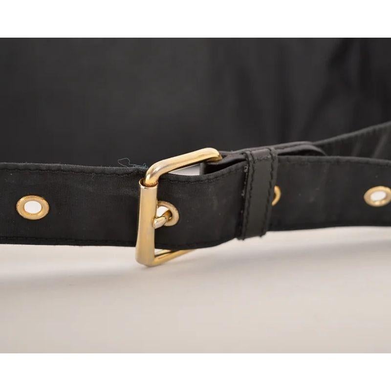 Vintage Moschino 1990's Black Nylon Gold letter Bum bag - Waist Belt Pouch For Sale 1