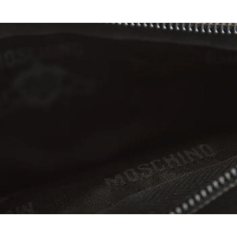 Vintage Moschino 1990's Black Nylon Gold letter Bum bag - Waist Belt Pouch For Sale 5