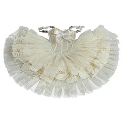 Vintage MOSCHINO Ballerina Tutu Dress Whimsical Brooch