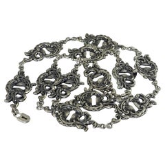Vintage MOSCHINO Baroque Keyhole Link Novelty Belt
