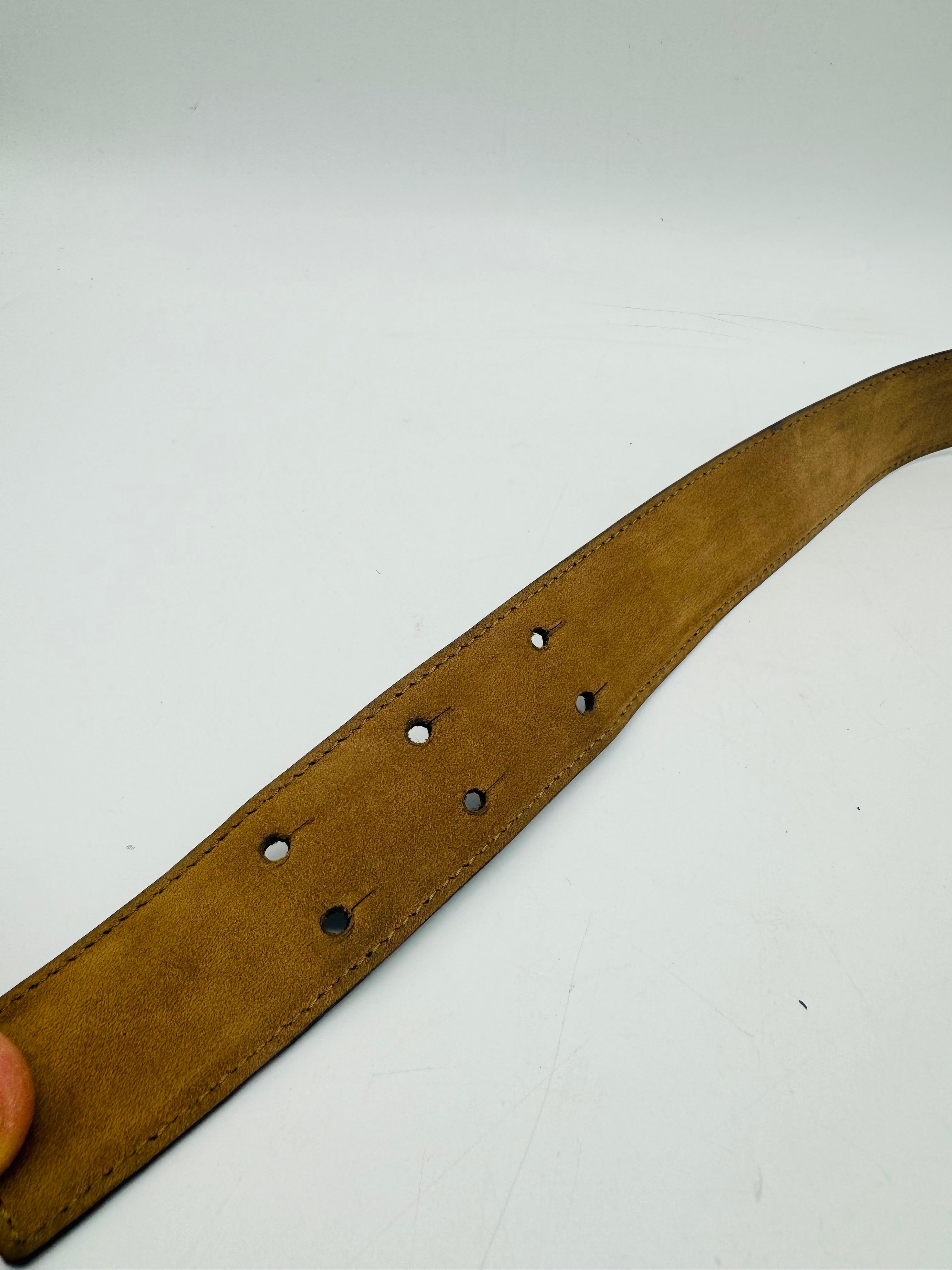 Vintage Moschino belt classic Redwall black For Sale 2
