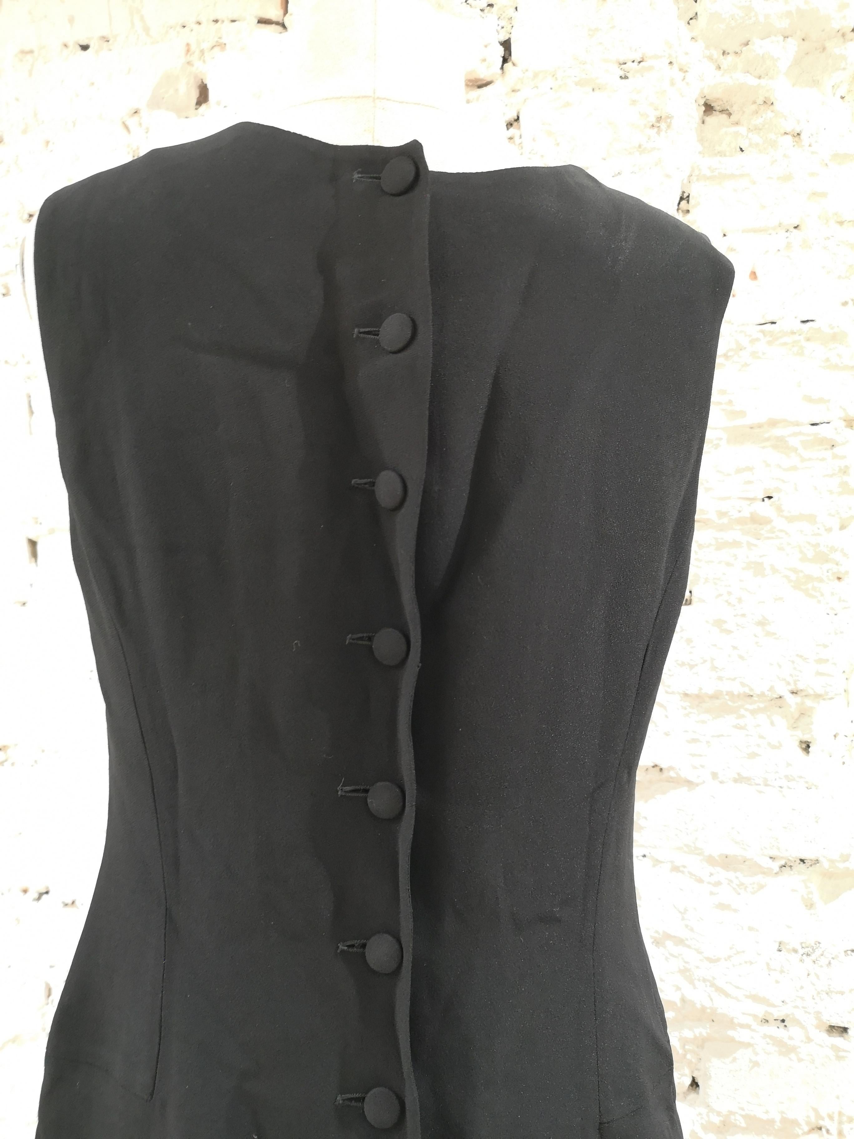 Vintage Moschino black cotton dress In Good Condition For Sale In Capri, IT