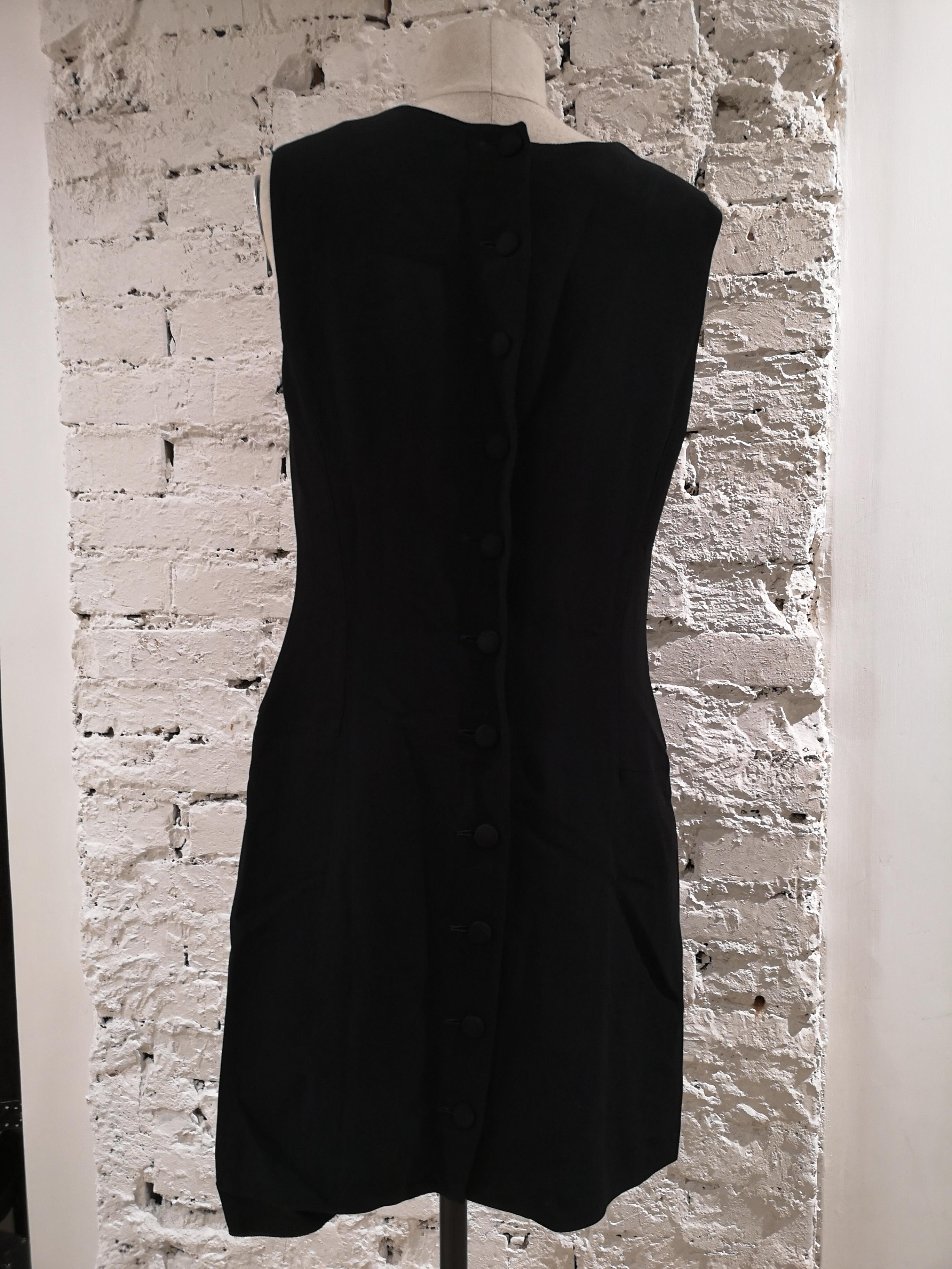 Vintage Moschino black cotton dress For Sale 1