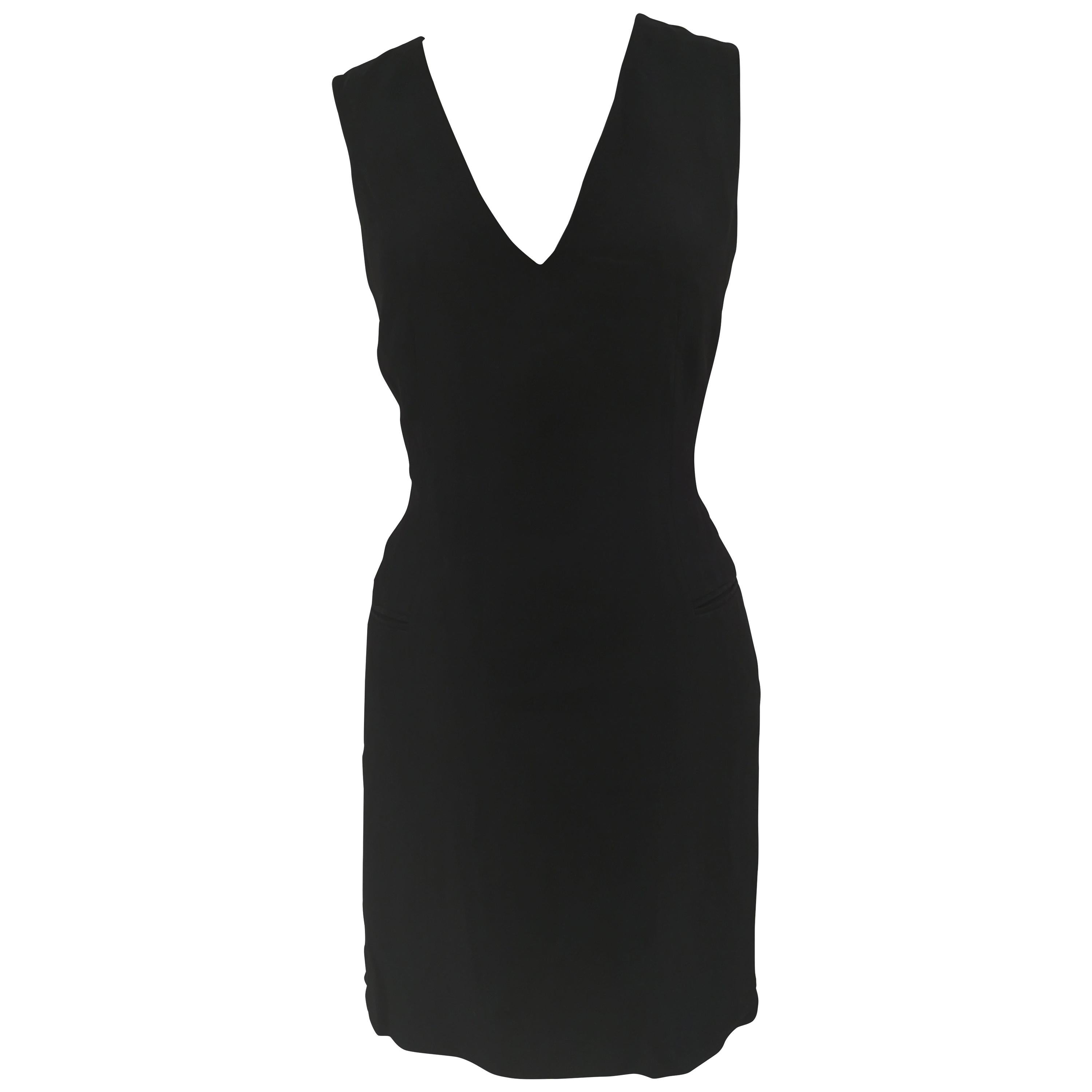 Vintage Moschino black cotton dress For Sale