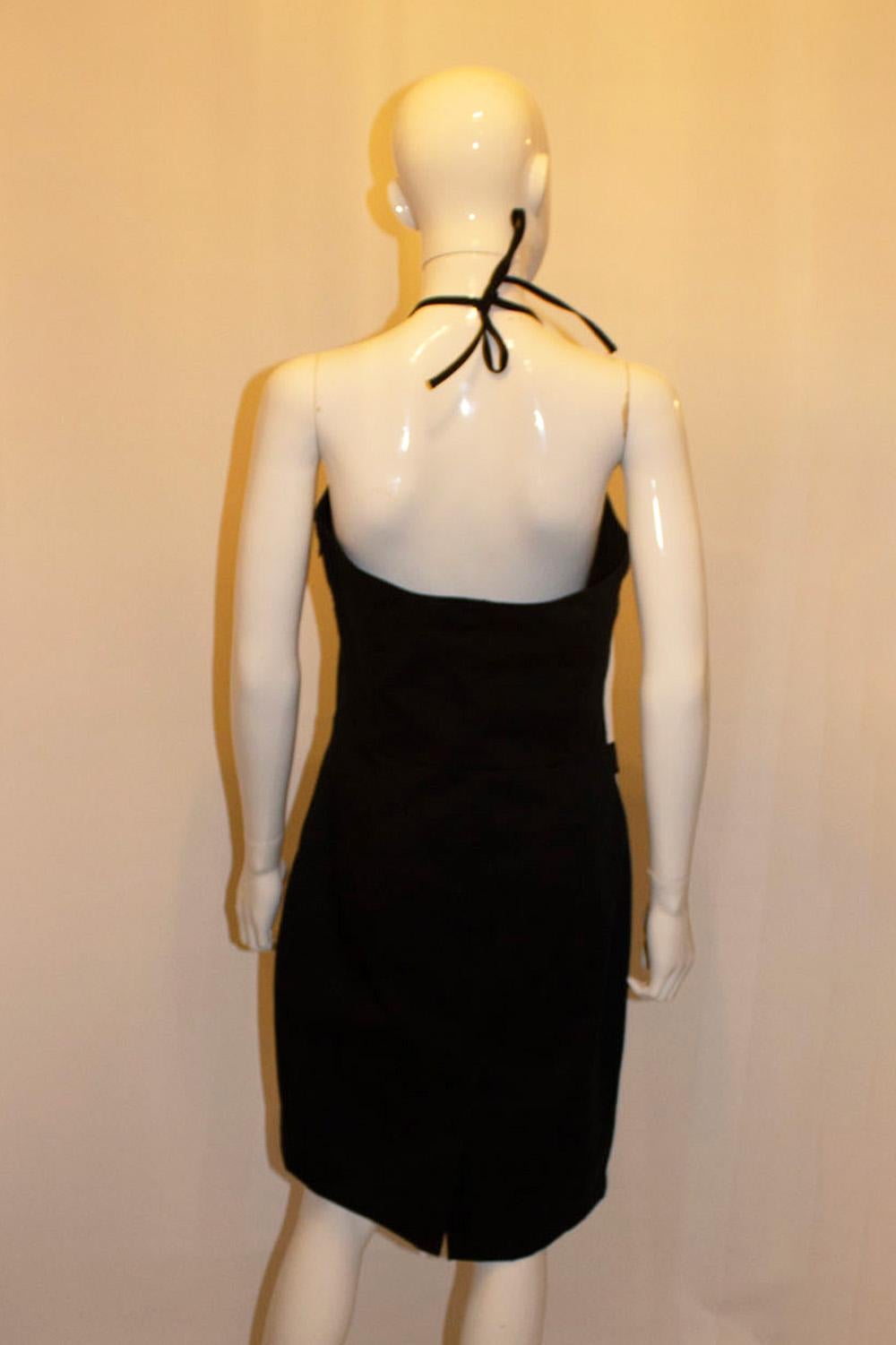 Vintage Moschino Black Cotton Sun Dress en vente 2