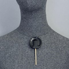 Vintage MOSCHINO Black Licorice Lollipop Candy Novelty Brooch