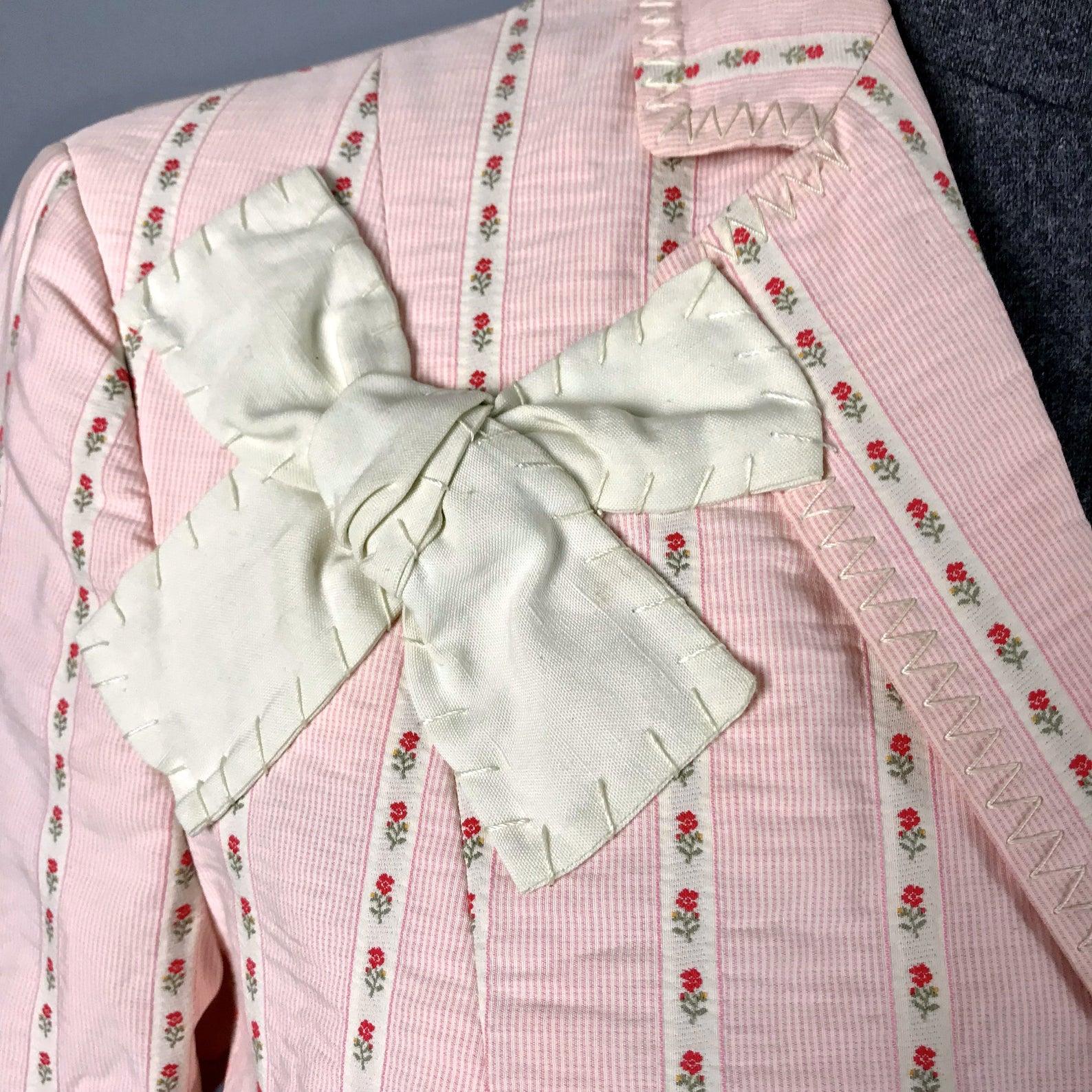 Women's Vintage MOSCHINO Bow Applique Novelty Blazer Jacket