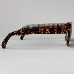 Vintage MOSCHINO by PERSOL Tortoiseshell Acetate Brown Sunglasses