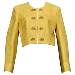 Veste courte fantaisie vintage MOSCHINO CHEAP and CHIC avec boutons de bicyclette