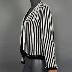 Vintage MOSCHINO CHEAP and CHIC Black and White Shoestring Novelty Blazer Jacket
