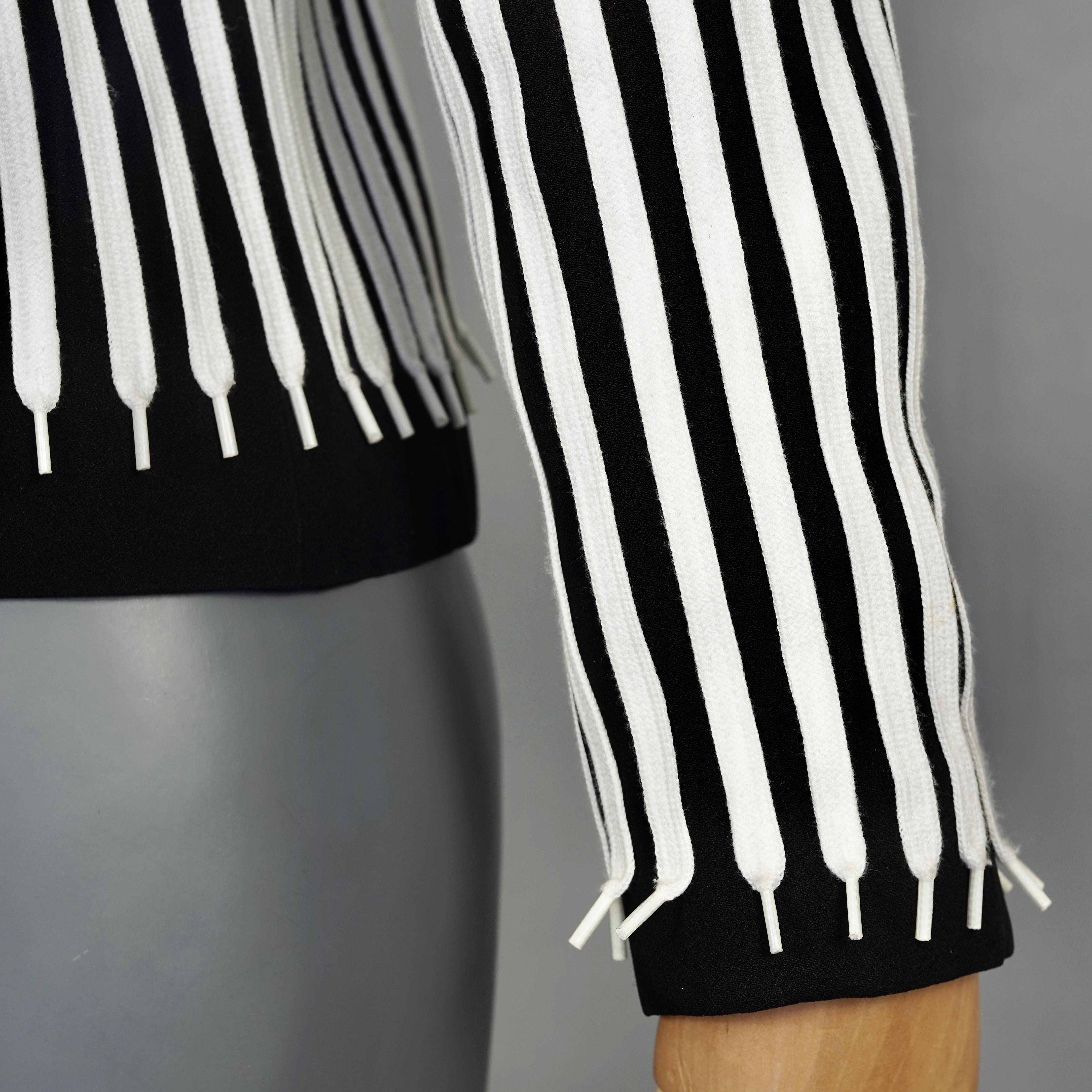 Vintage MOSCHINO CHEAP and CHIC Black and White Shoestring Novelty