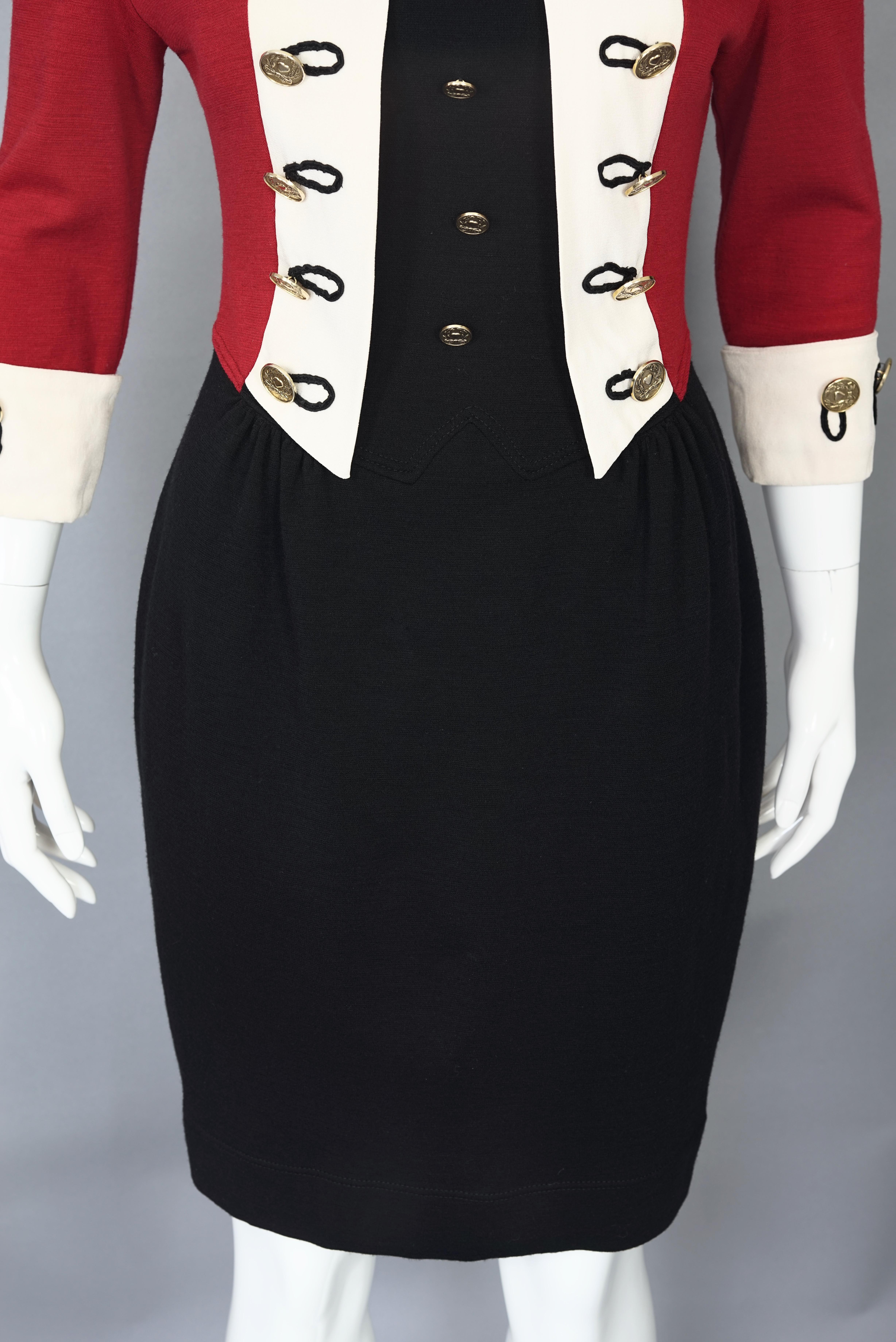 Vintage MOSCHINO CHEAP and CHIC British Military Style Novelty Dress For Sale 3