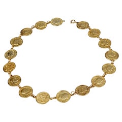Vintage MOSCHINO CHEAP and CHIC Coin Novelty Necklace
