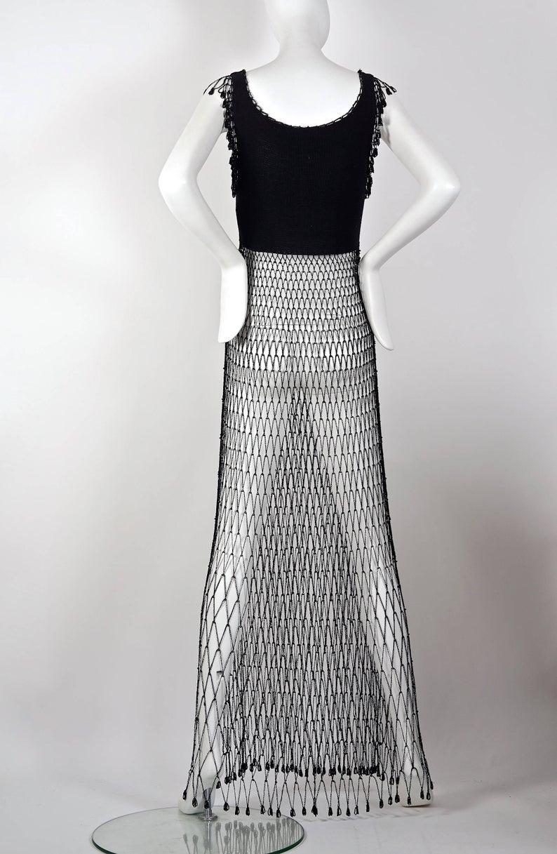 fishnet crochet dress