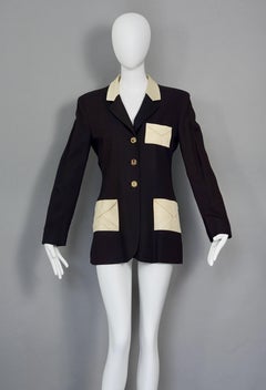 Vintage MOSCHINO CHEAP and CHIC Envelope Pockets Applique Novelty Jacket