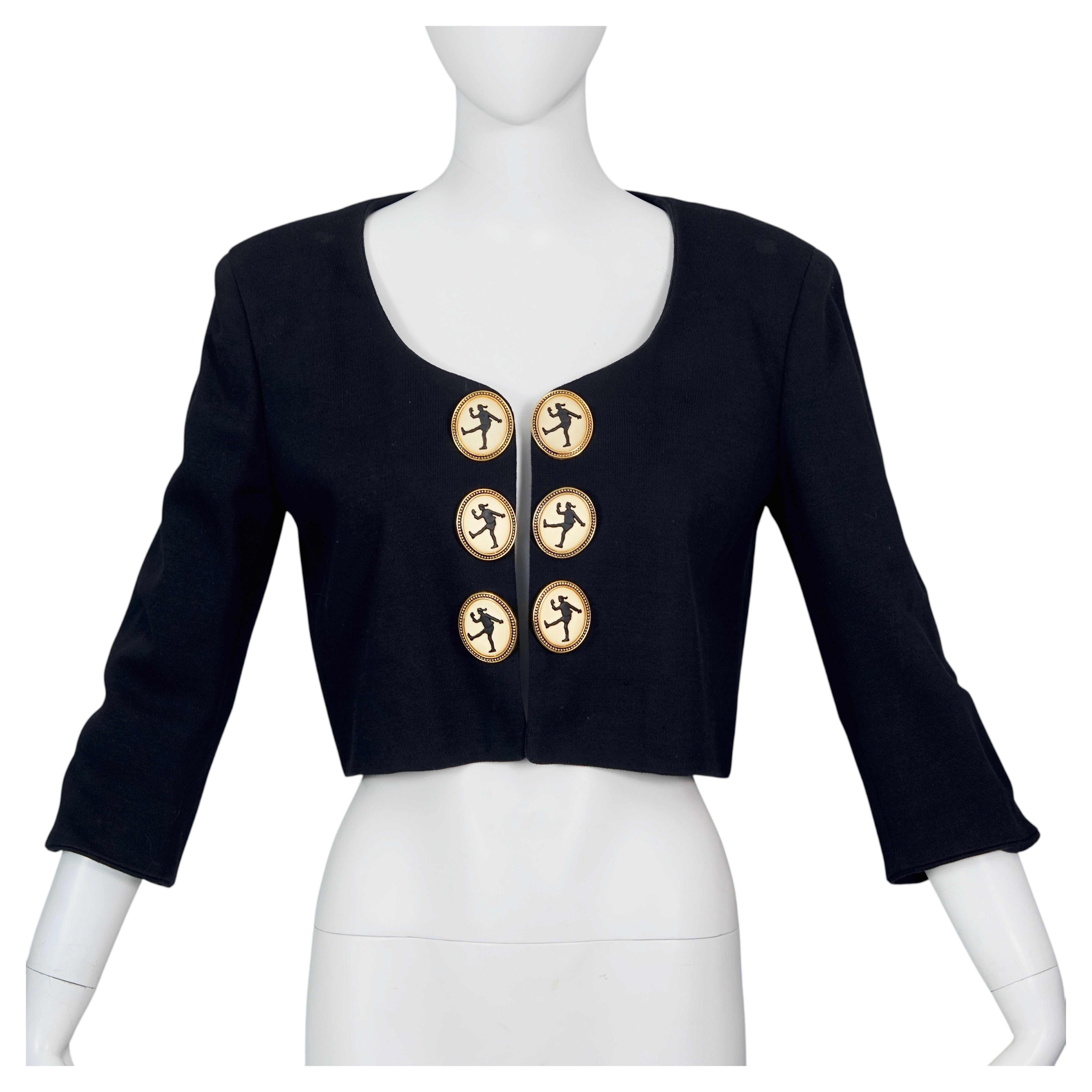 Vintage MOSCHINO Cheap and Chic Franco Moschino Profile Button Cropped Jacket