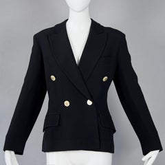 Vintage MOSCHINO CHEAP and CHIC Golden Profile Mother of Pearl Button Novelty Bl