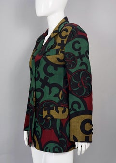 Vintage MOSCHINO CHEAP and CHIC Graphic Print Jacket