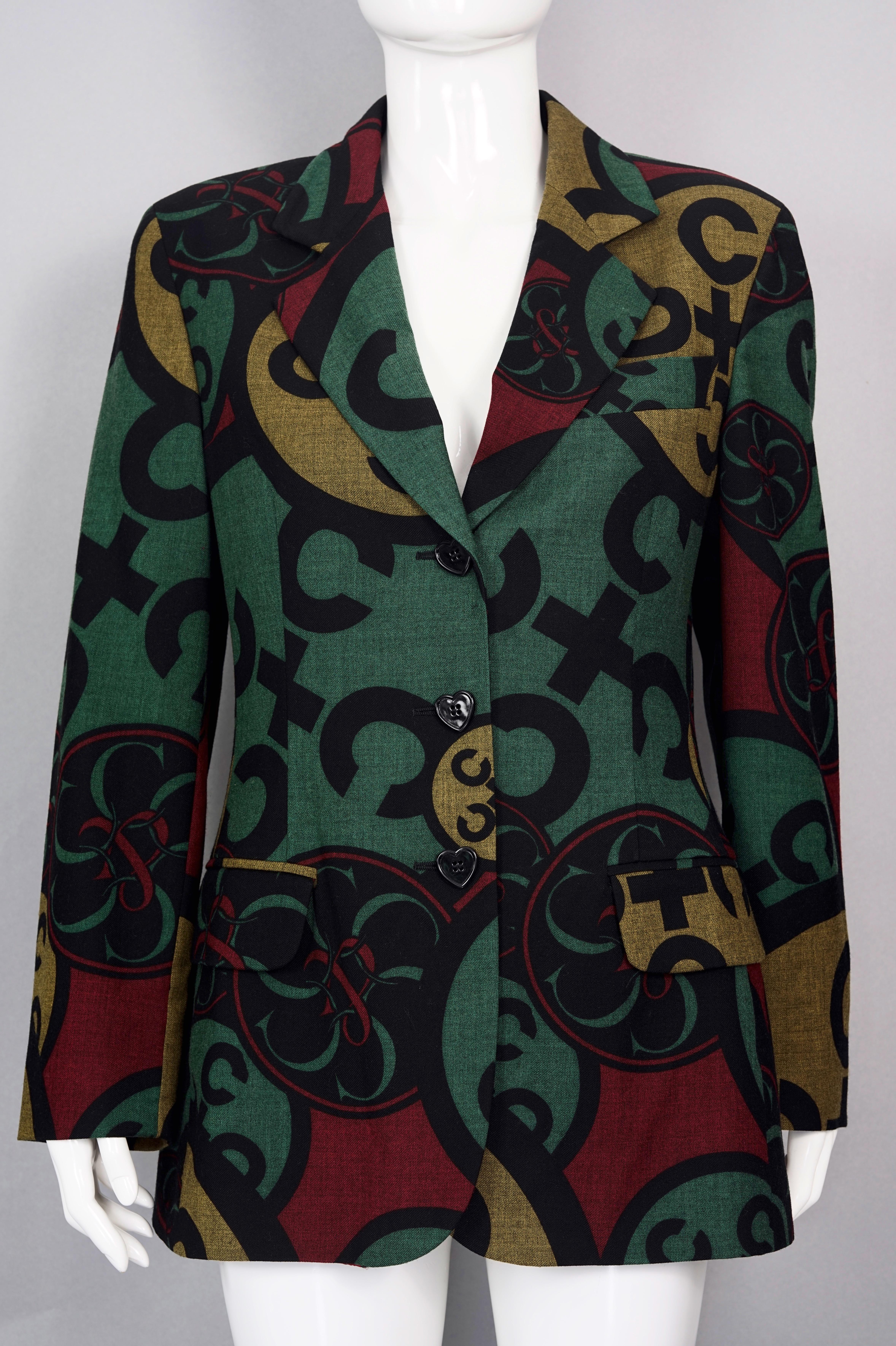 Women's Vintage MOSCHINO CHEAP and CHIC Graphic Print Jacket For Sale