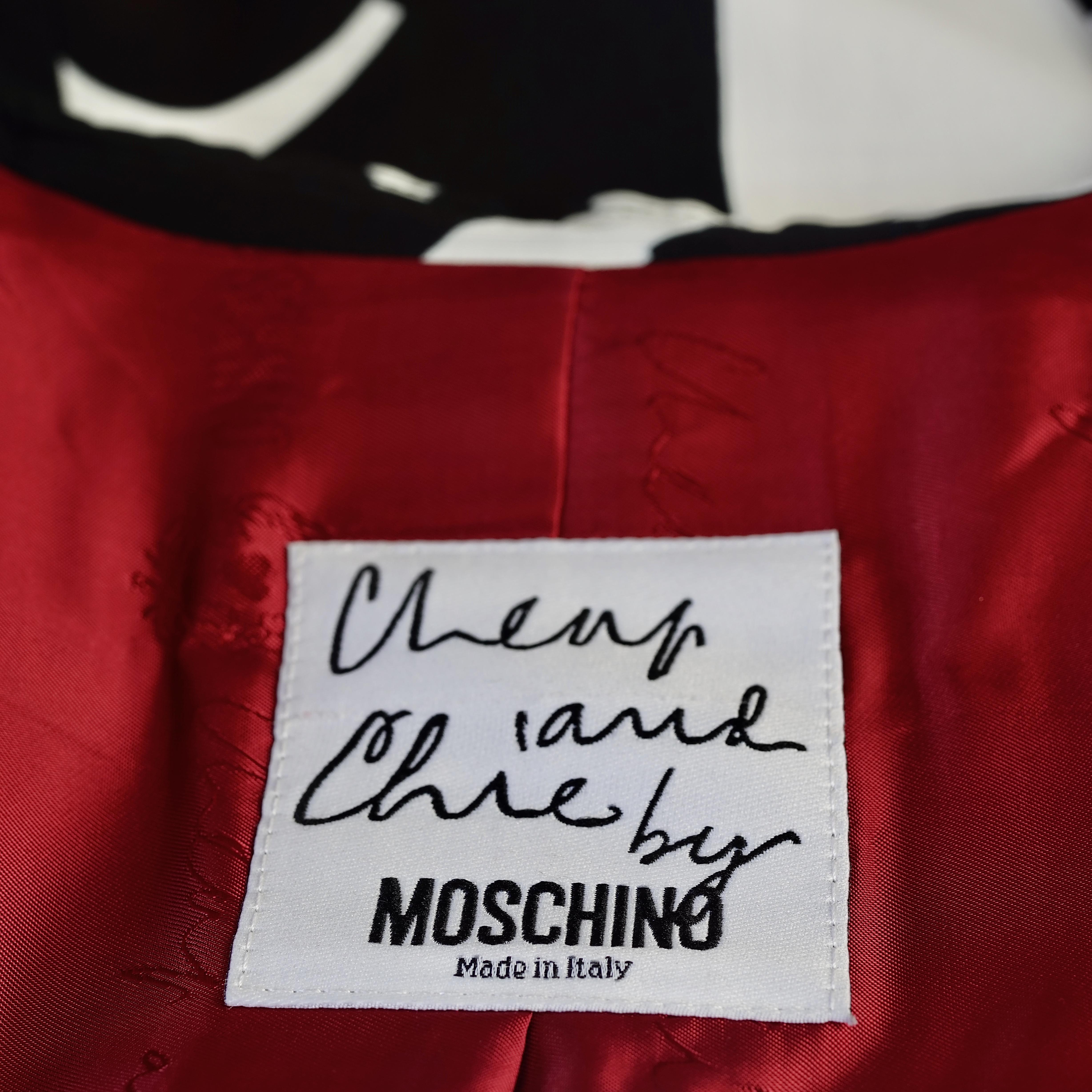 Vintage MOSCHINO CHEAP and CHIC Lucky 13 Horseshoe Chili Jacket For Sale 1