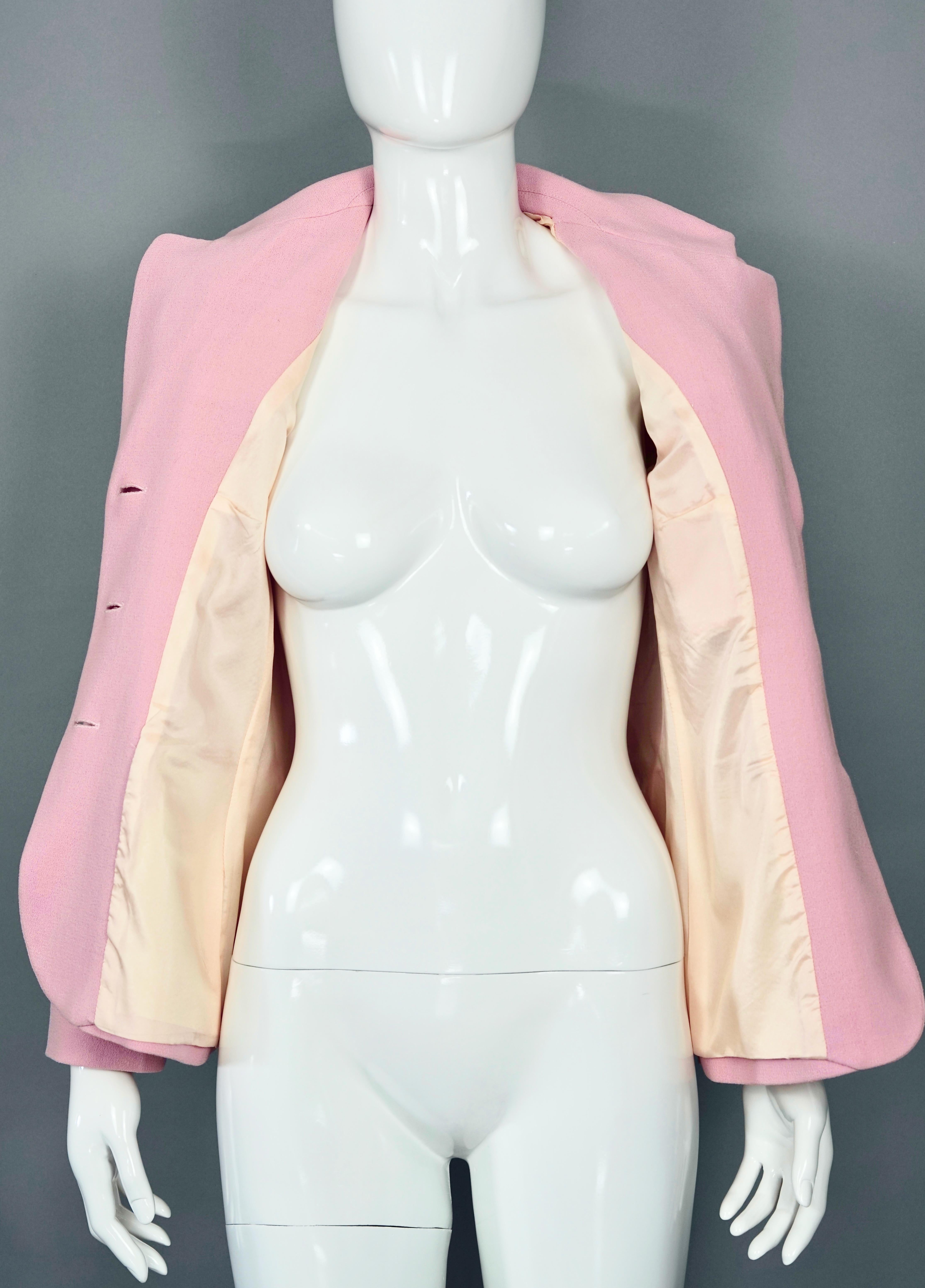 Pink Vintage MOSCHINO CHEAP and CHIC Magician Rabbit Ears Novelty Blazer Jacket