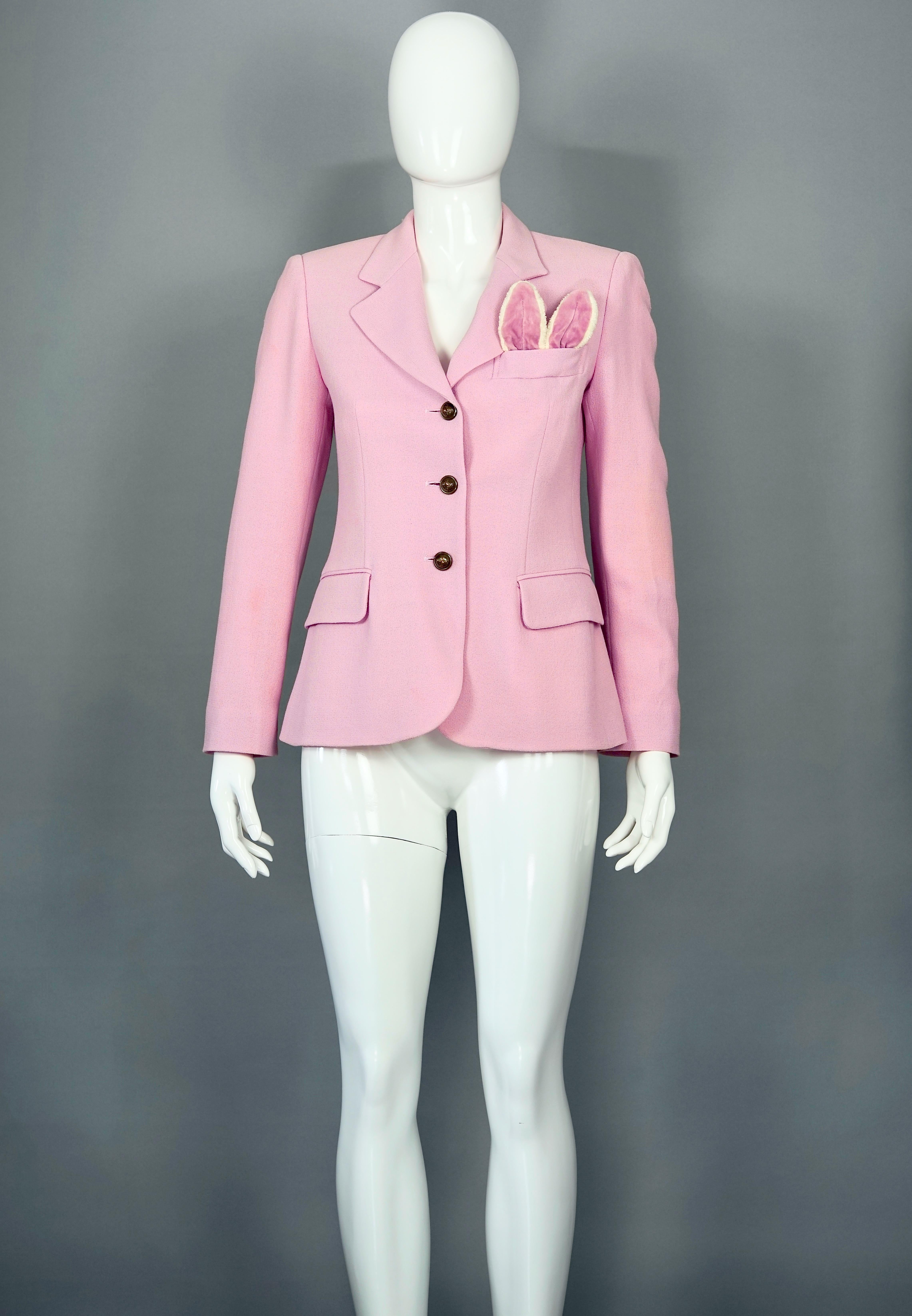Vintage MOSCHINO CHEAP and CHIC Magician Rabbit Ears Novelty Blazer Jacket In Good Condition In Kingersheim, Alsace