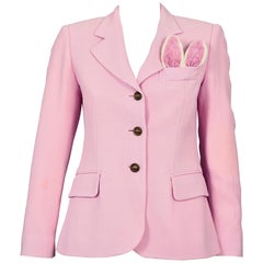 Vintage MOSCHINO CHEAP und CHIC Magier Kaninchenohren Neuheit Blazer Jacke