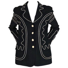 Vintage MOSCHINO CHEAP and CHIC Passementerie Scribble and Swirl Applique Jacket