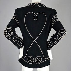 Vintage MOSCHINO CHEAP and CHIC Passementerie Scribble and Swirl Applique Jacket