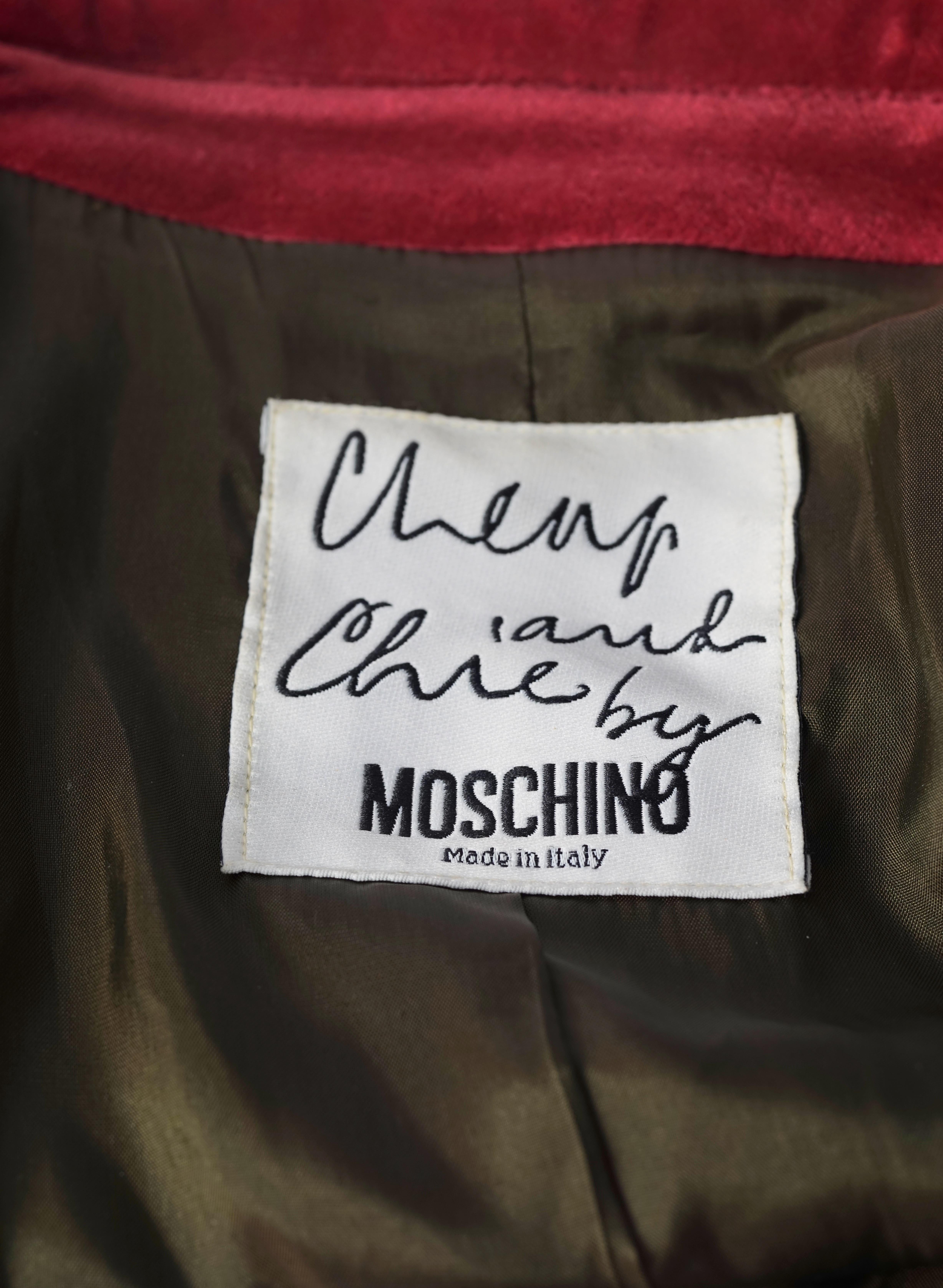 Vintage MOSCHINO CHEAP and CHIC Peanut Button Tartan Blazer Jacket For Sale 2