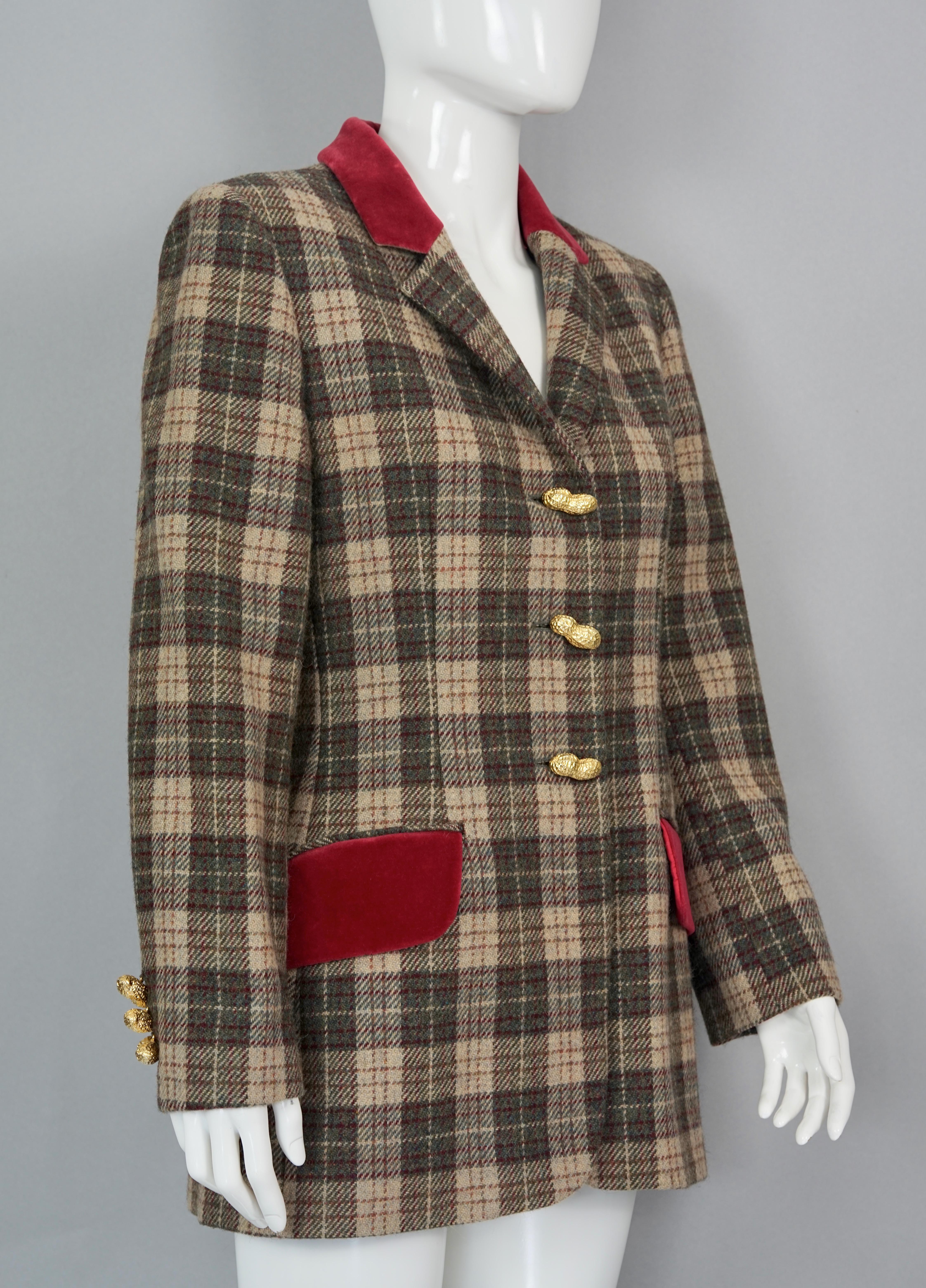 river island tartan blazer