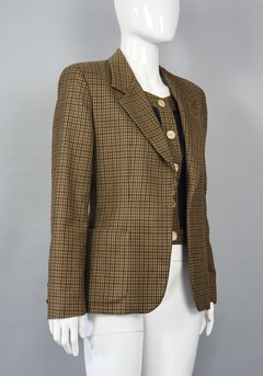 Vintage MOSCHINO CHEAP and CHIC Plaid Illusion Twinset Wool Jacket