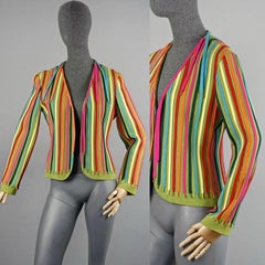 Vintage MOSCHINO CHEAP and CHIC Rainbow Shoe Laces Novelty Blazer Jacket