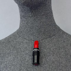 Vintage MOSCHINO Cheap and Chic Red Lipstick Novelty Brooch