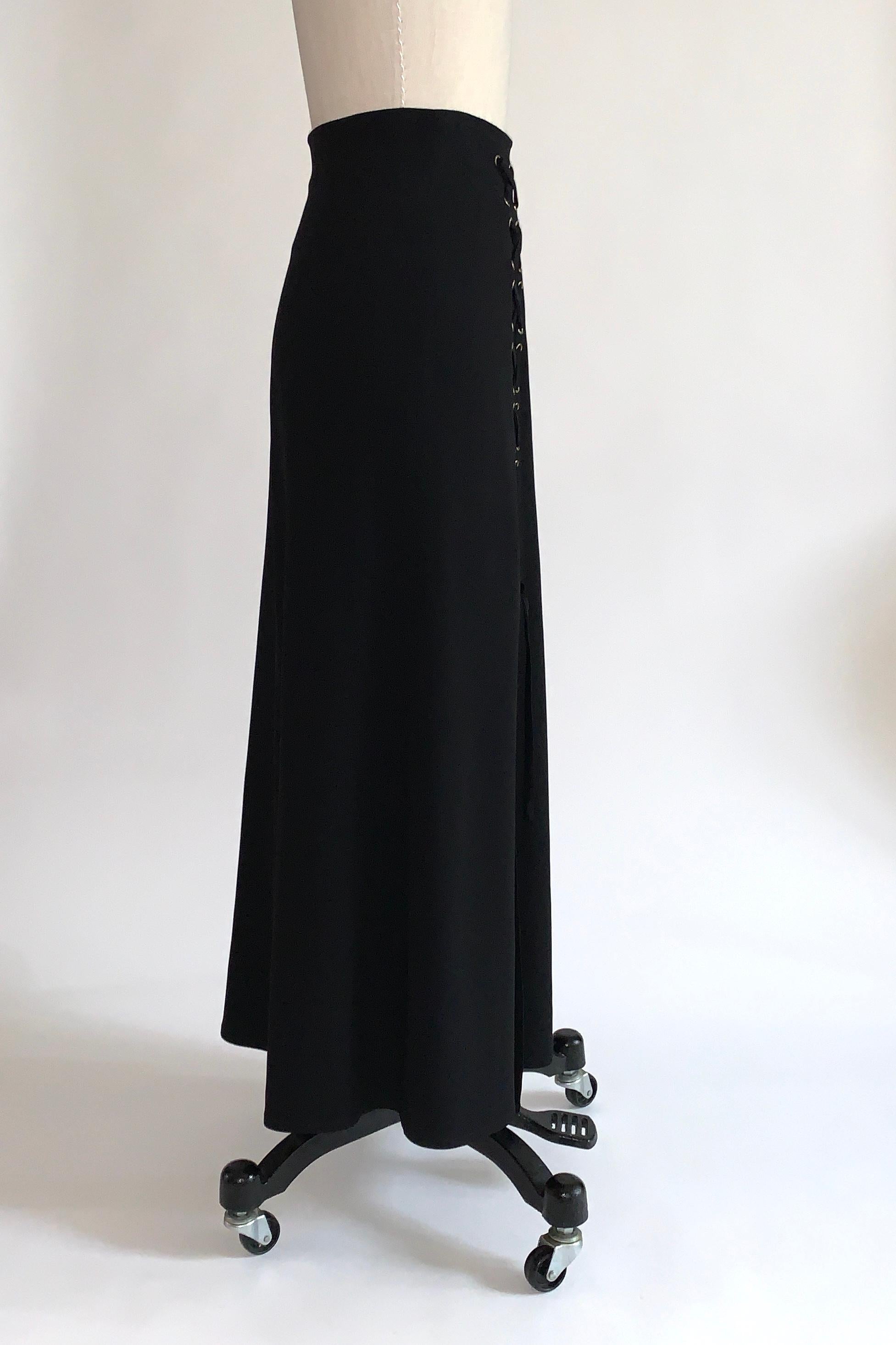lace black maxi skirt
