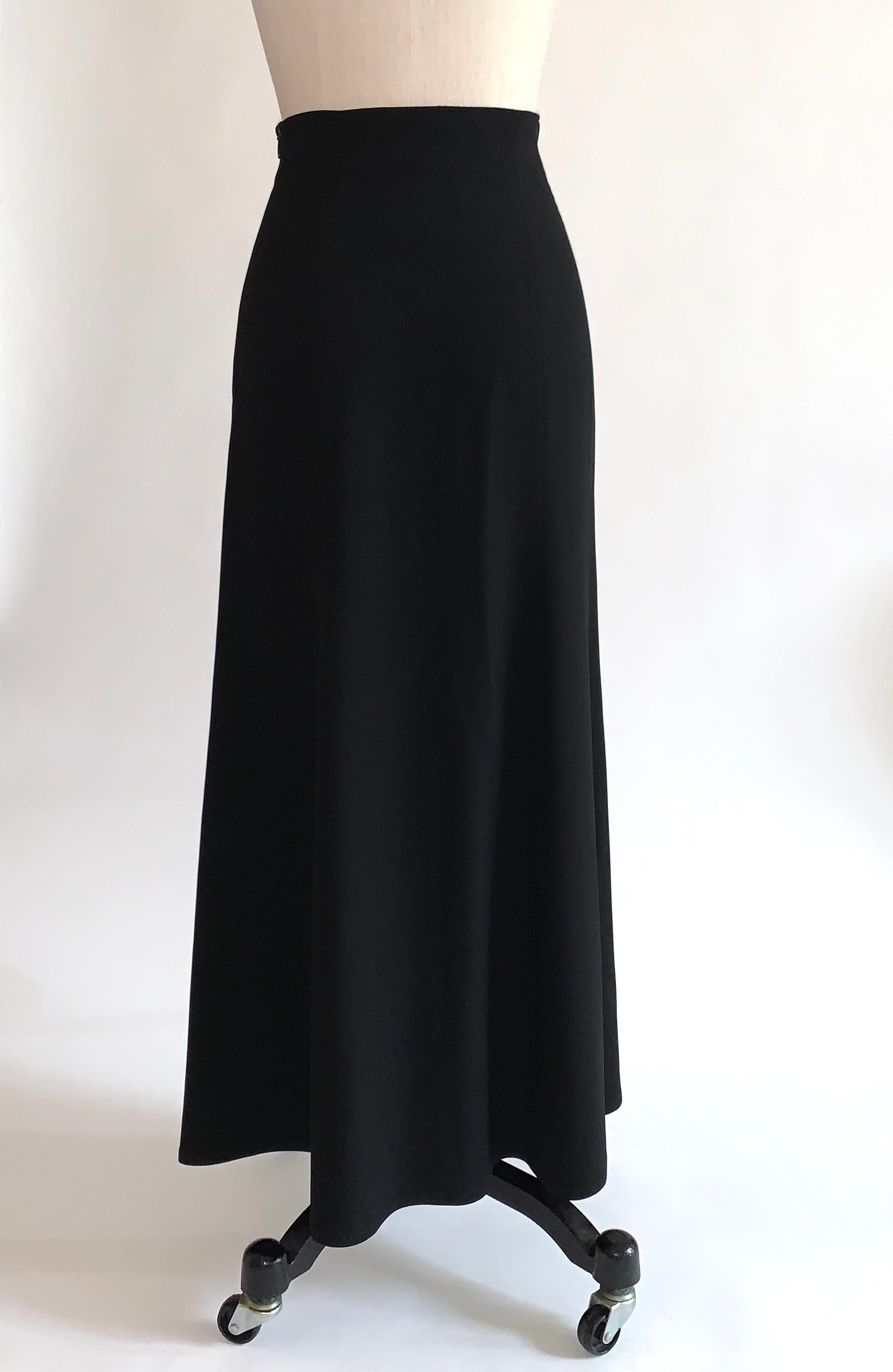 lace maxi skirt black