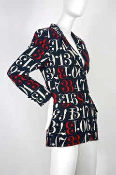 Vintage MOSCHINO Cheap & Chic Coloured Number Blazer Jacket