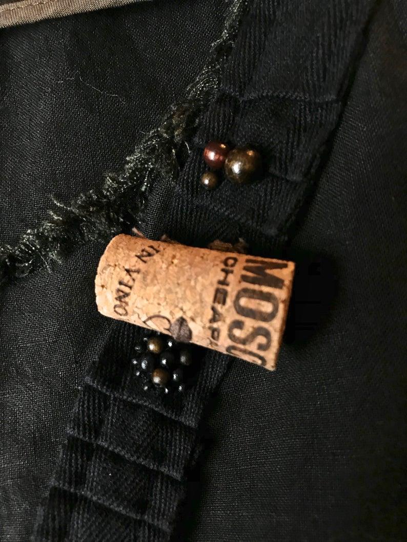 Vintage MOSCHINO Cocktail Party Cork Linen Jacket 4