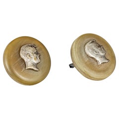 Vintage MOSCHINO Coin Resin Disc Novelty Earrings
