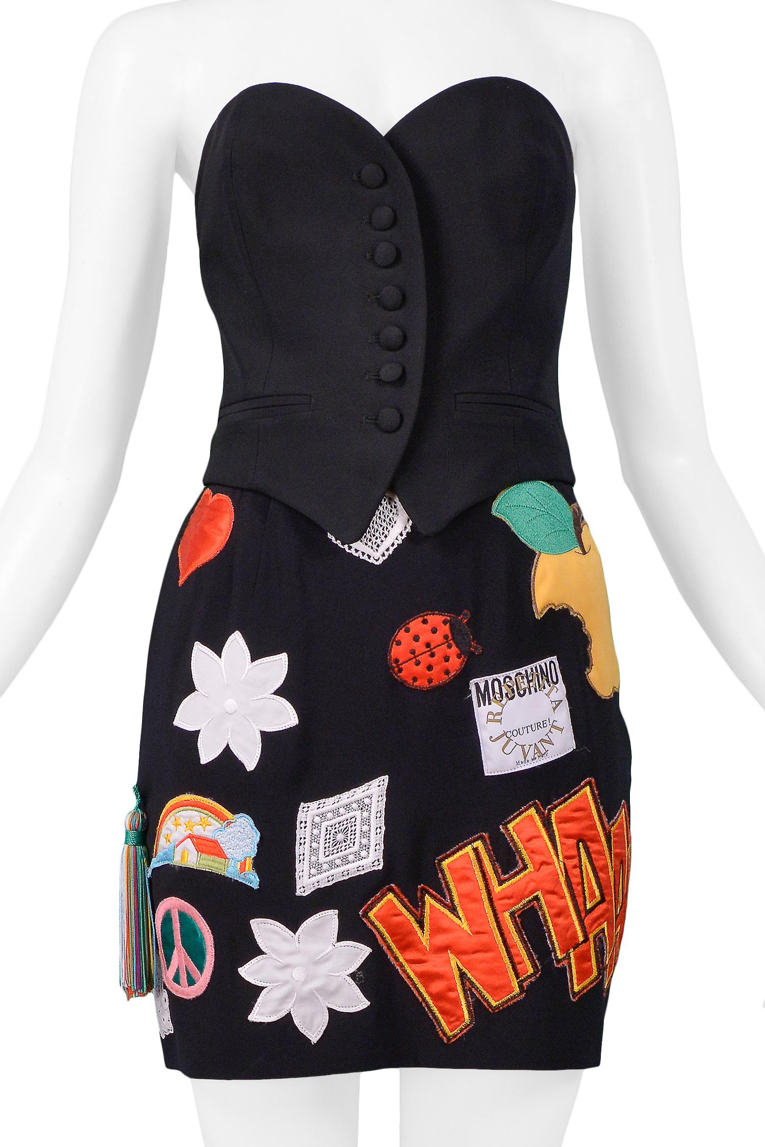 Vintage Moschino Couture 1993/94 Bustier and Skirt Ensemble For Sale at ...
