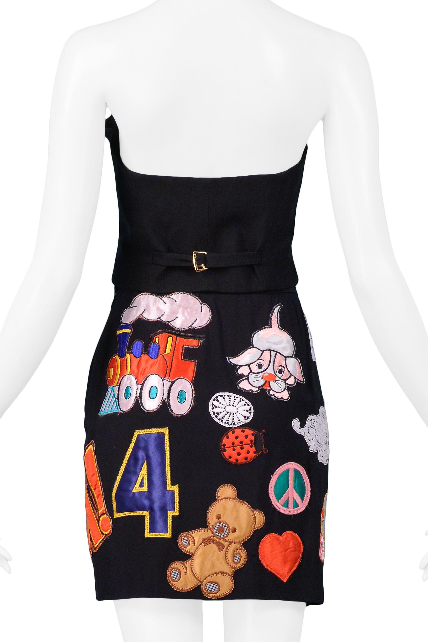 Women's Vintage Moschino Couture 1993/94 Bustier & Skirt Ensemble For Sale