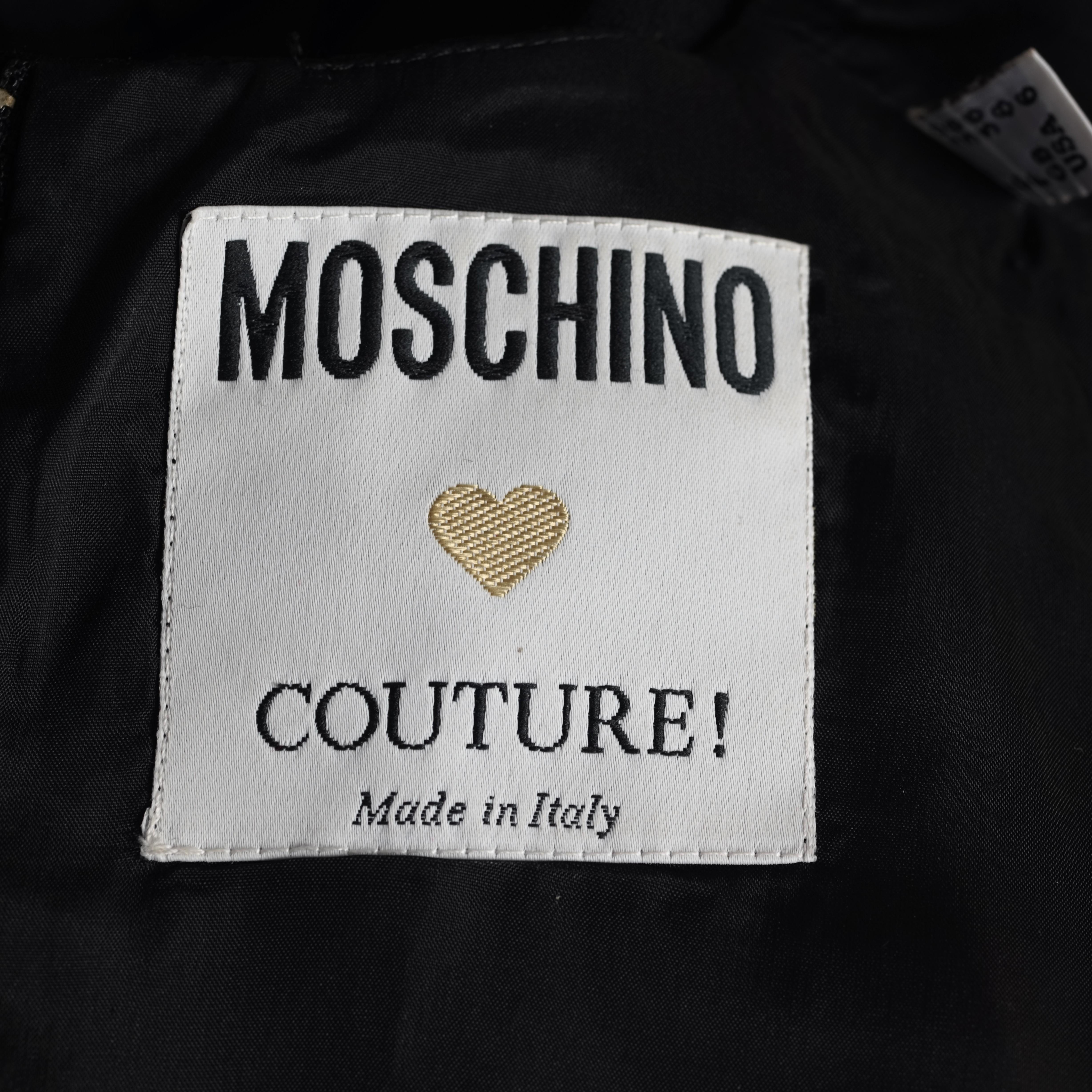 Vintage MOSCHINO COUTURE Gift Bow Overlay Dress For Sale 4