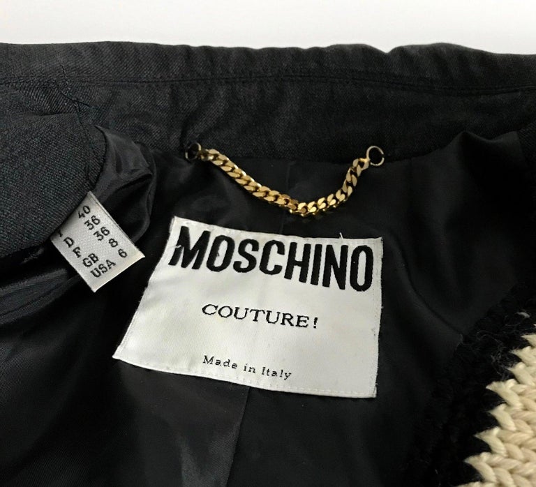 Vintage MOSCHINO COUTURE Patchwork Novelty Blazer Jacket at 1stDibs ...