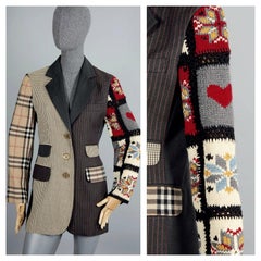 Vintage MOSCHINO COUTURE Patchwork Novelty Blazer Jacket