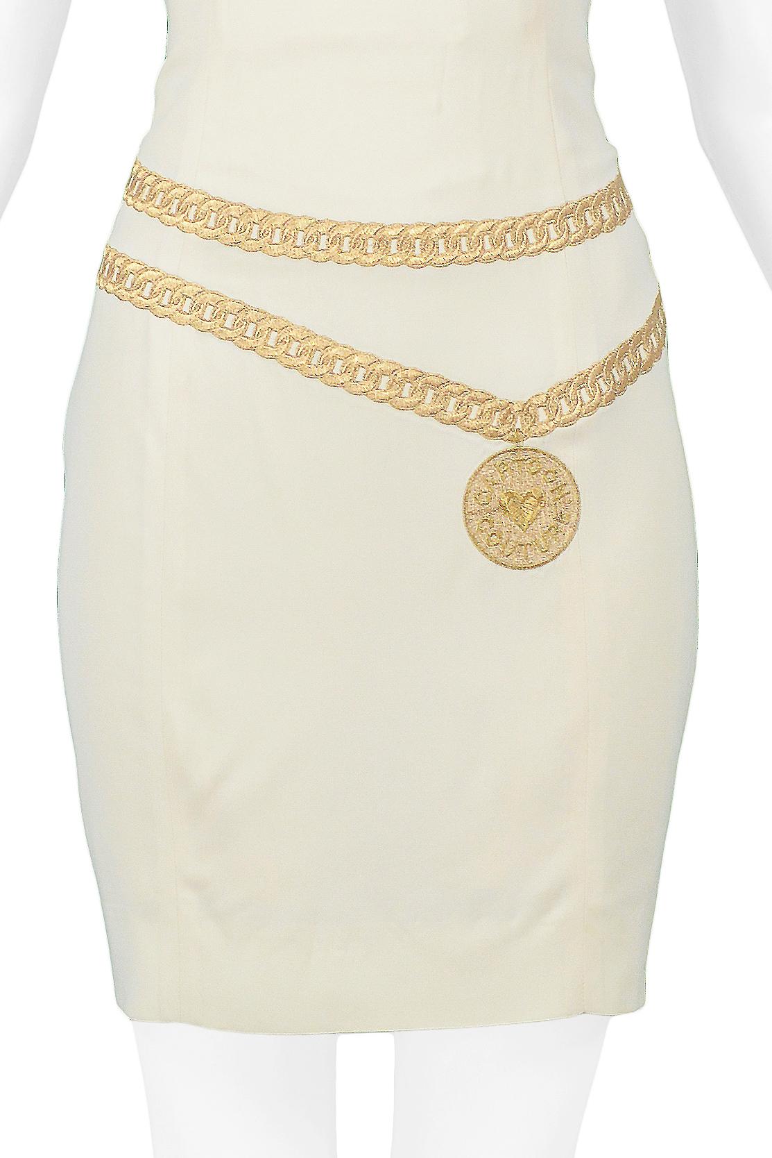 white moschino dress