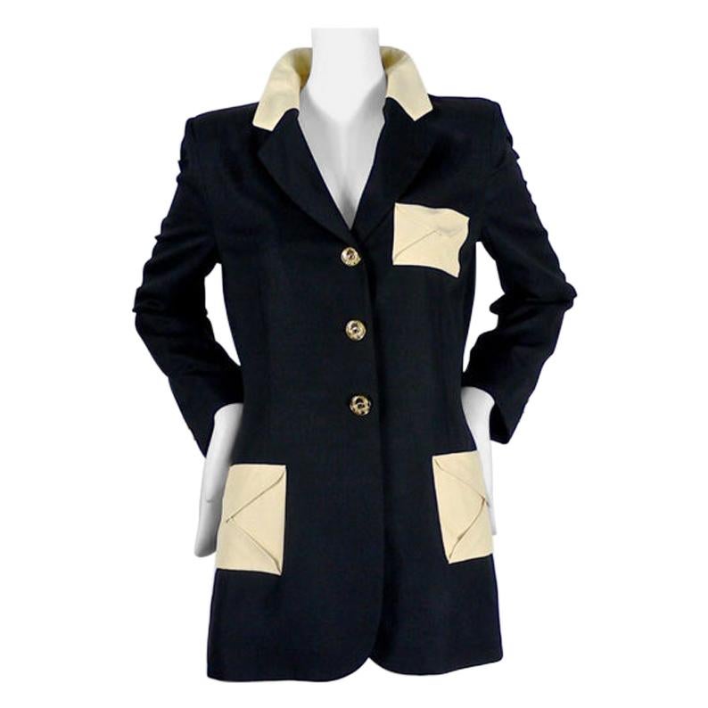 MOSCHINO 1990s stitched jacket
