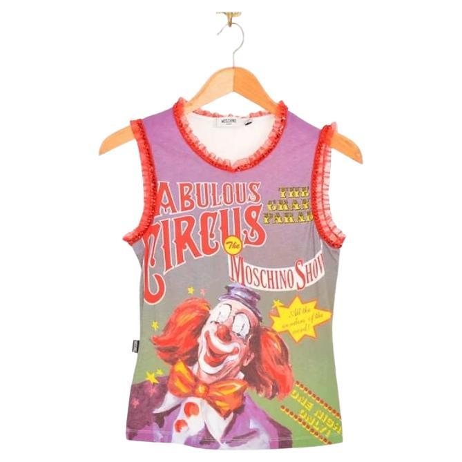 Vintage Moschino 'Fabulous Circus' Vest Crazy Pattern Tank Top Vest Tee
