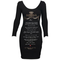 Vintage MOSCHINO French Menu Novelty Dress