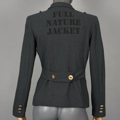 Vintage MOSCHINO "Full Nature Jacket" Wooden Animal Buttons Safari Blazer Jacket